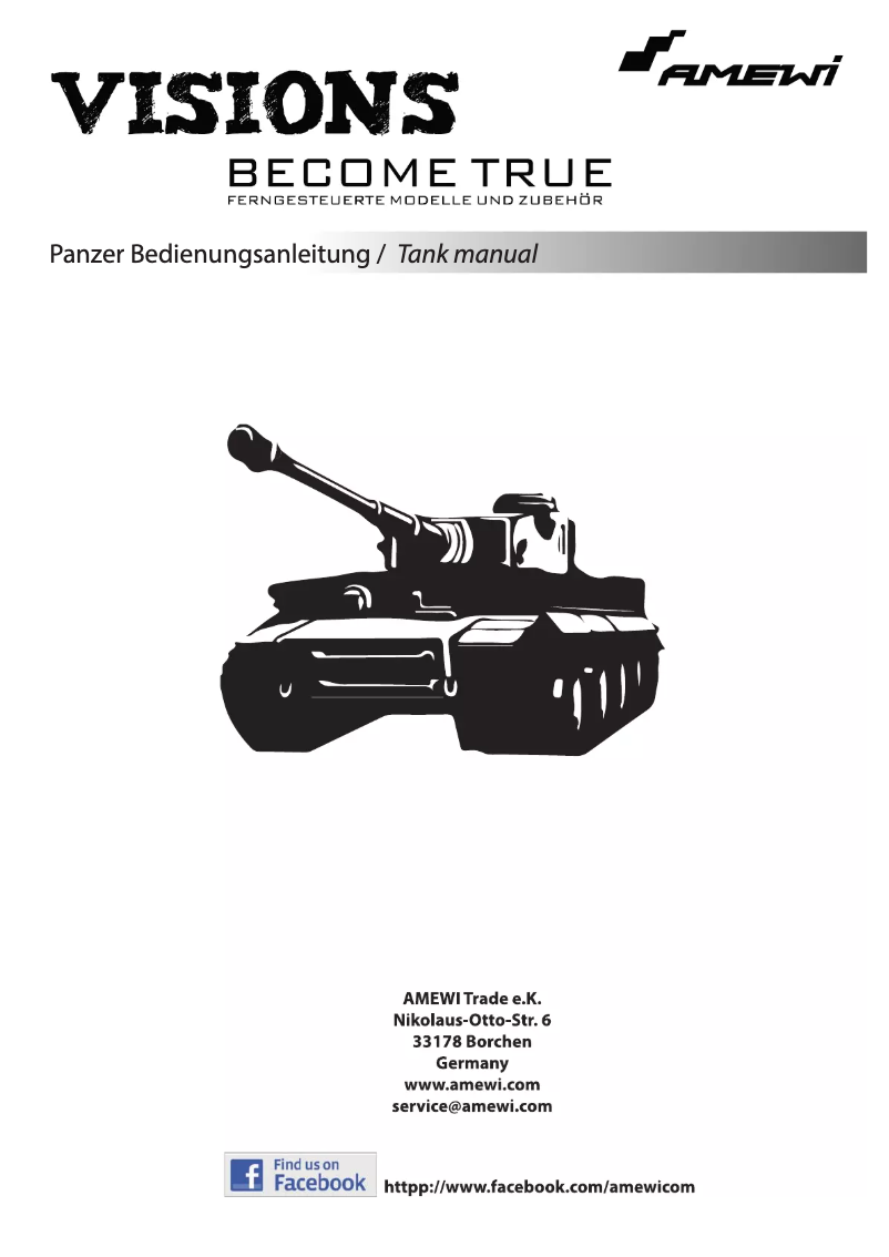 Page 1 de la notice Manuel utilisateur Amewi HL Tiger I