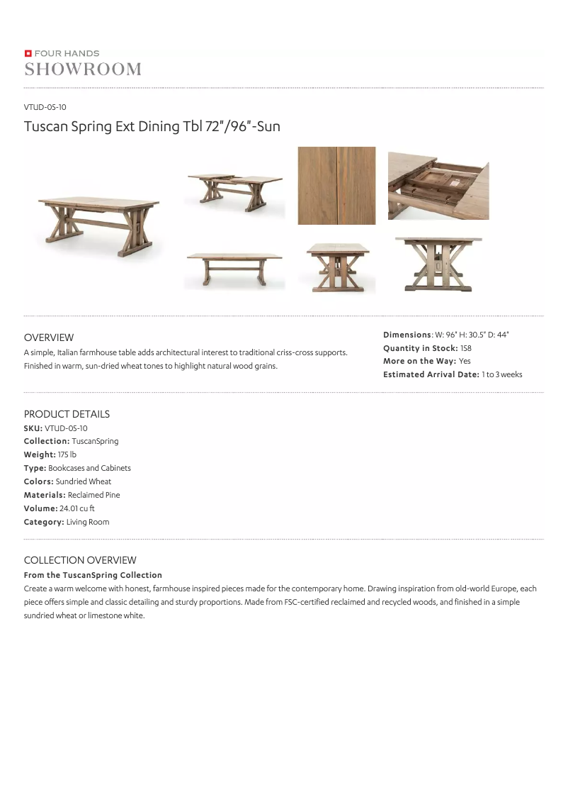 Page 1 de la notice Manuel utilisateur Four Hands VTUD-05-10