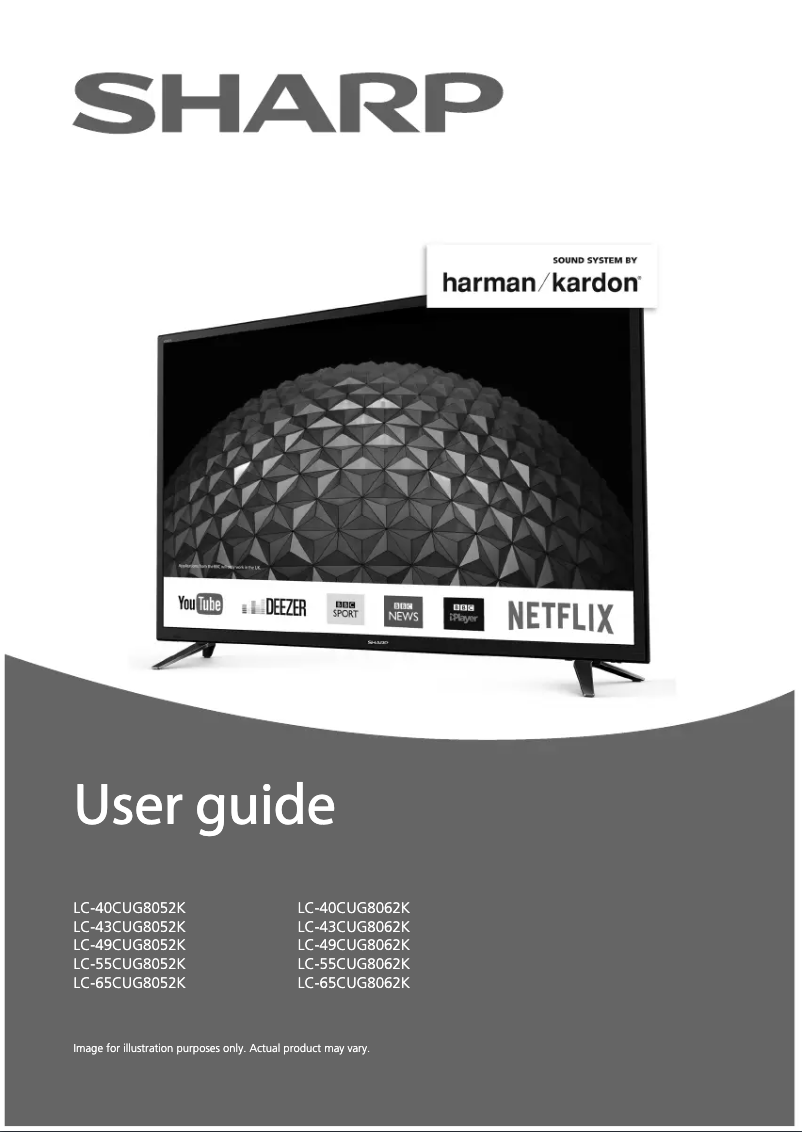 Page 1 de la notice Manuel utilisateur Sharp LC-40CUG8052K