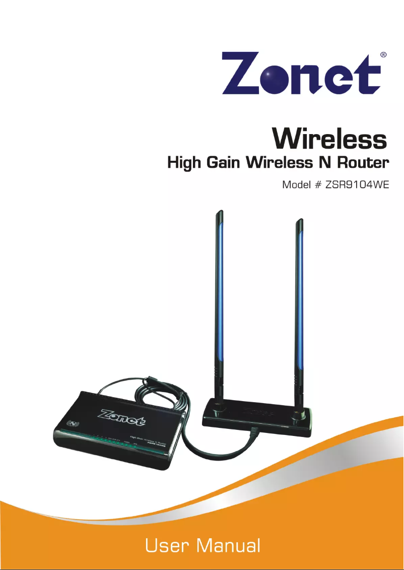 Image de la première page du manuel de l'appareil ZSR9104WE