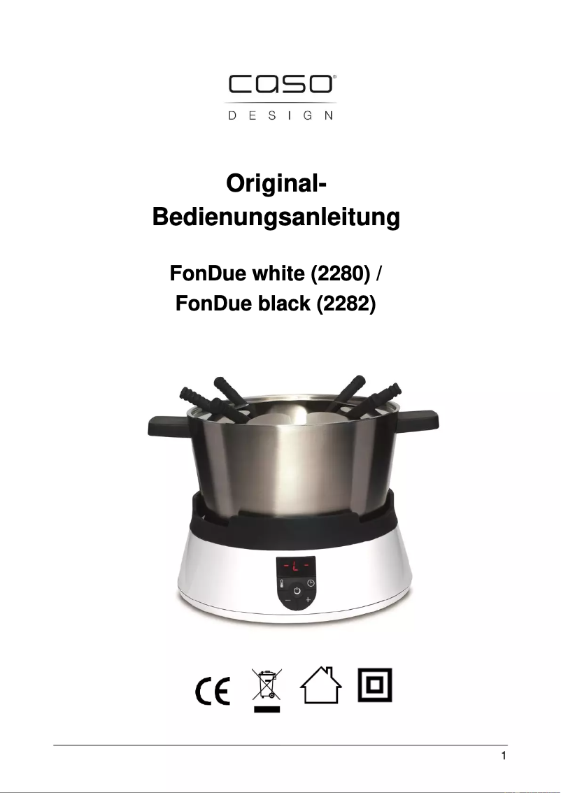 Page n°1 - Manuel utilisateur Caso FonDue