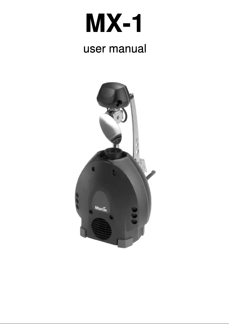 Page 1 de la notice Manuel utilisateur Martin MX-1