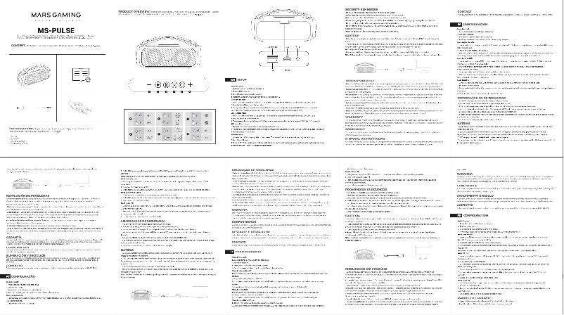 Page 1 de la notice Manuel utilisateur Mars Gaming MS-PULSE