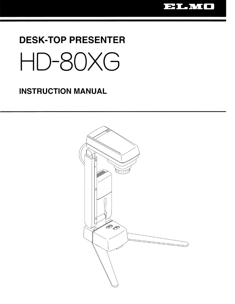 Page n°1 - Manuel utilisateur Elmo HD-80XG