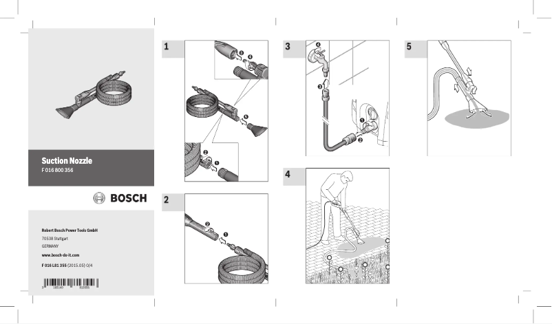 Page 1 de la notice Manuel utilisateur Bosch Suction Nozzle