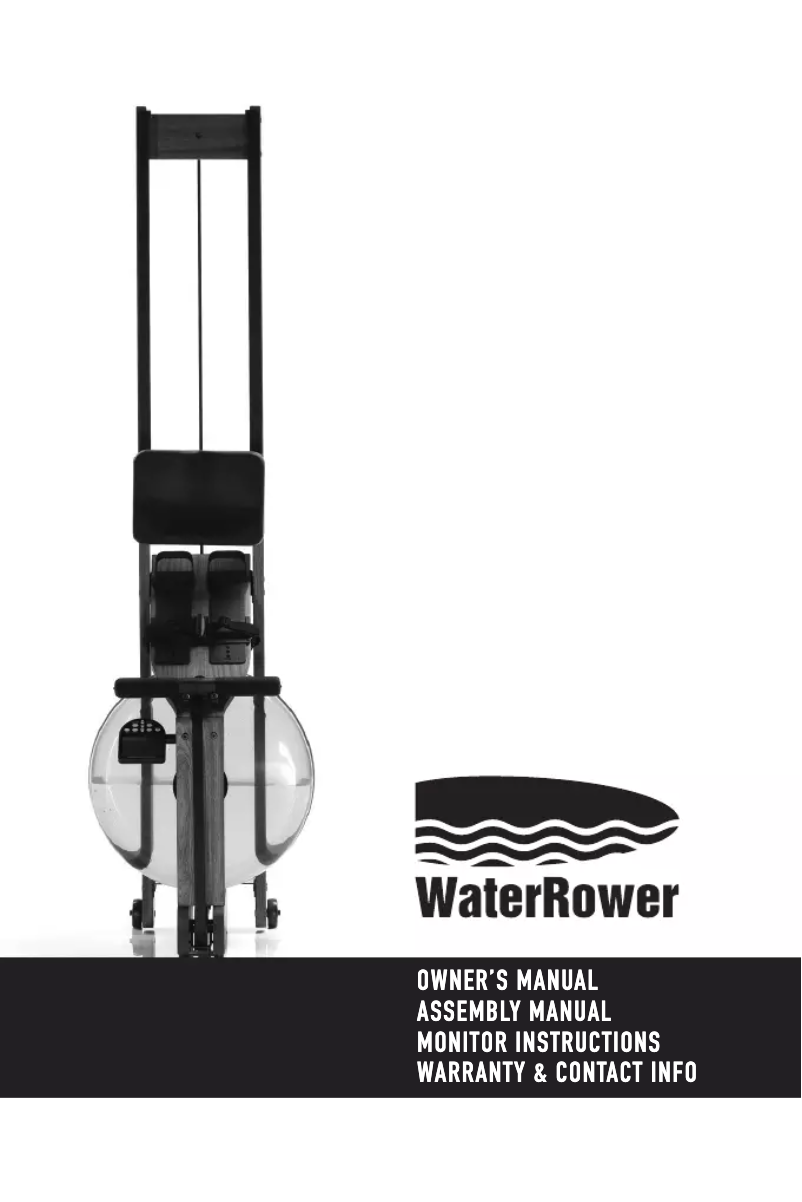 Page 1 de la notice Manuel utilisateur Waterrower Classic