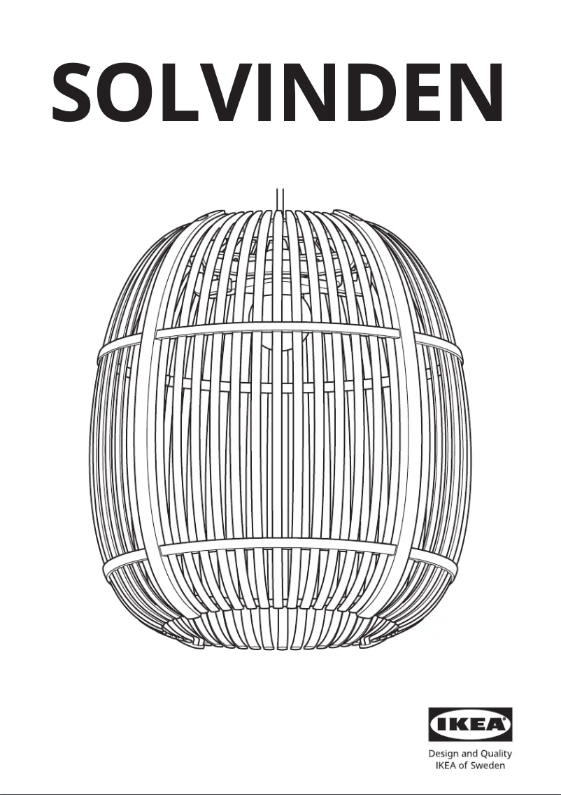 Page 1 de la notice Manuel utilisateur Ikea SOLVINDEN 005.718.39