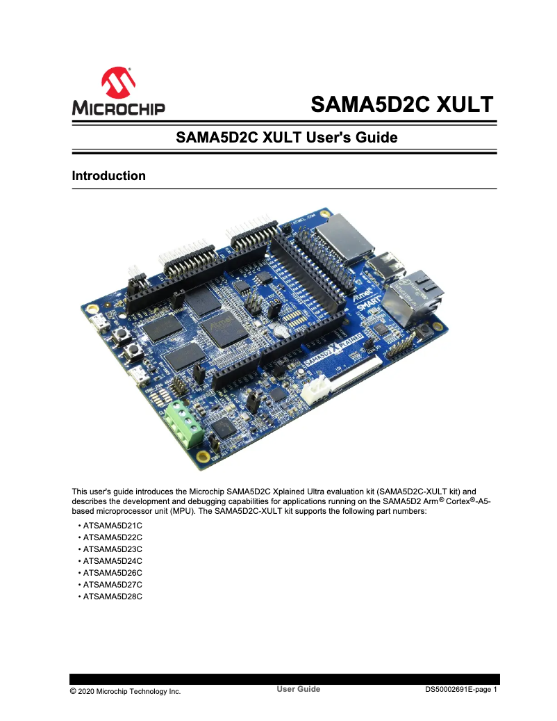 Página 1 del manual Manual de usuario Microchip ATSAMA5D23