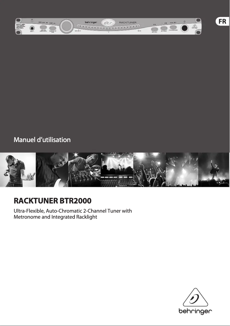 Page 1 de la notice Manuel utilisateur Behringer Racktuner BTR2000