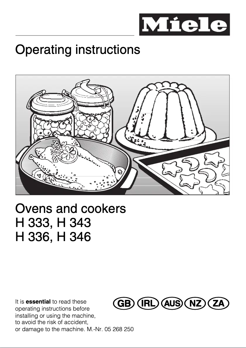 Page 1 de la notice Manuel utilisateur Miele H 346