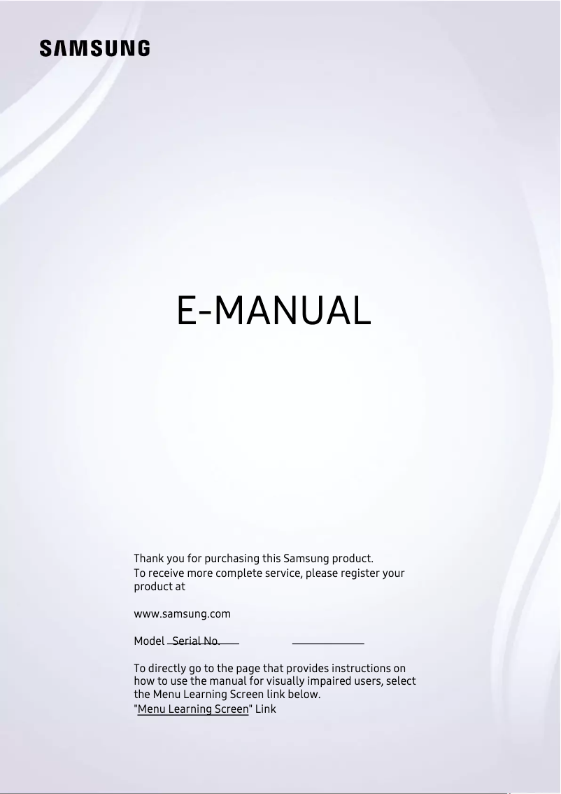 Page n°1 - Manuel utilisateur Samsung UA43TU8000G