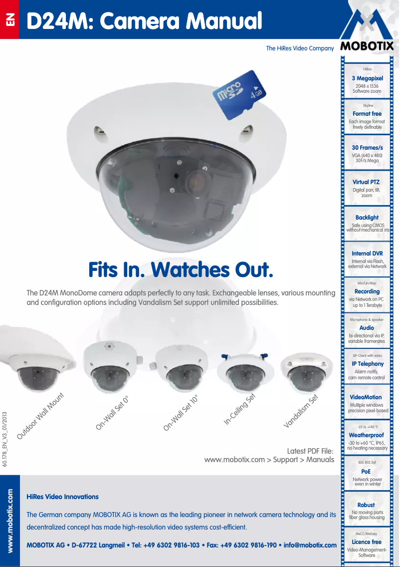 Page n°1 - Manuel utilisateur Mobotix D24M