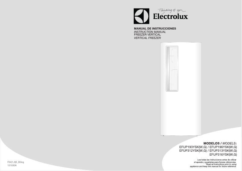 Page n°1 - Manuel utilisateur Electrolux EFUP313YSKW
