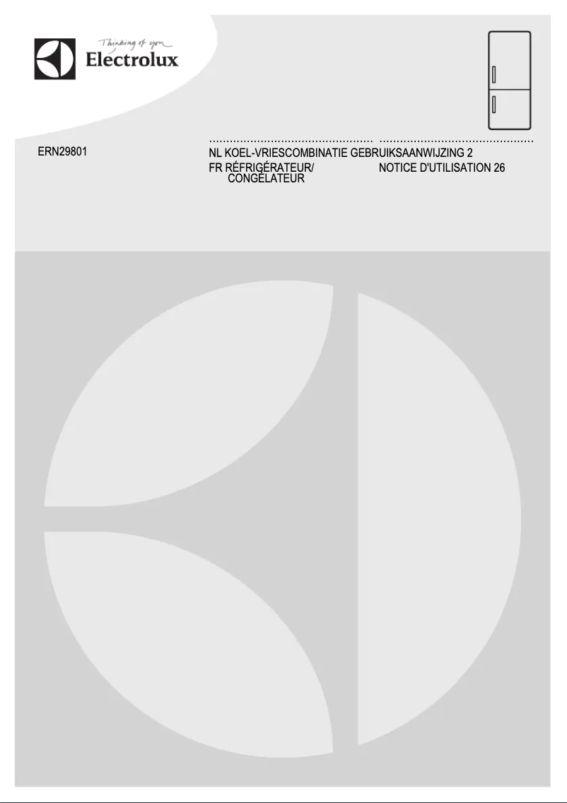 Page n°1 - Manuel utilisateur Electrolux ERN29801
