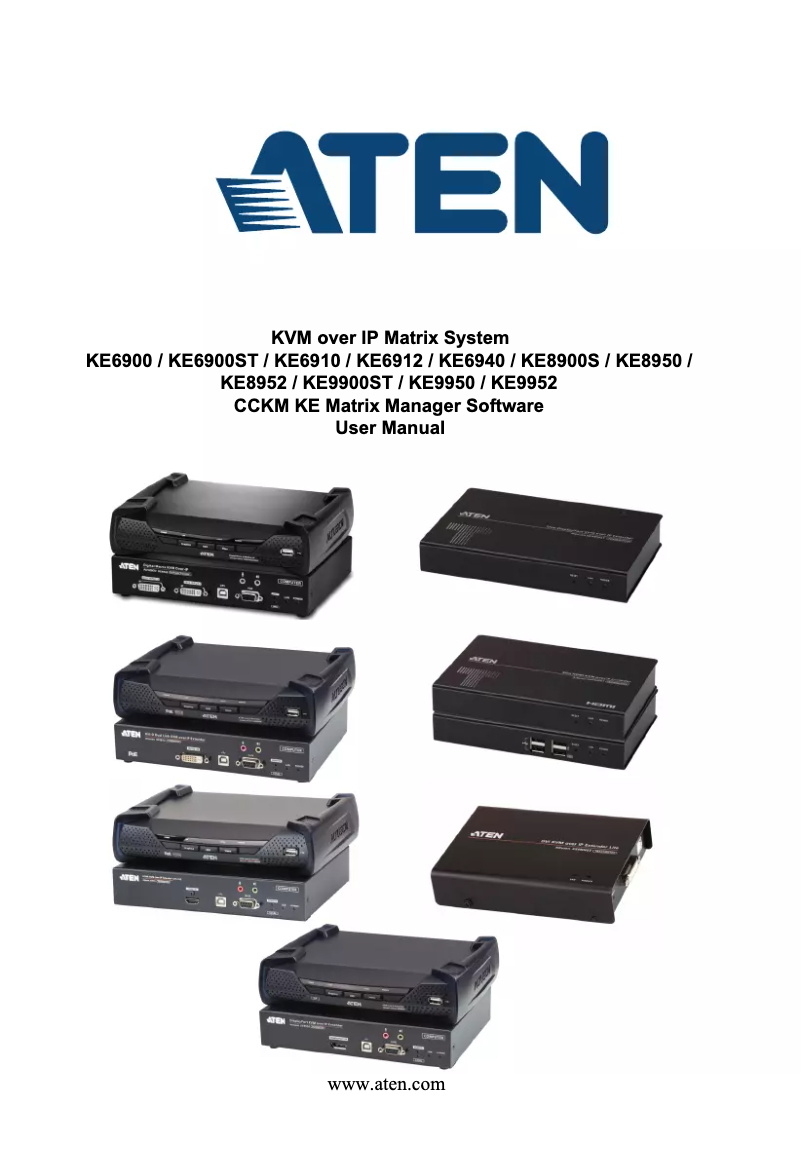 Page n°1 - Manuel utilisateur ATen KE9900ST