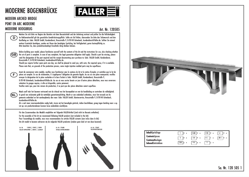 Page n°1 - Manuel utilisateur Faller 120505
