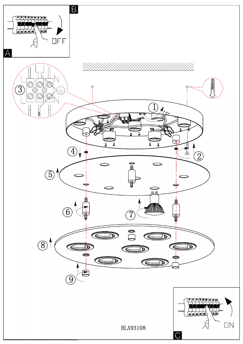 Page n°1 - Manuel utilisateur Eglo Cabo