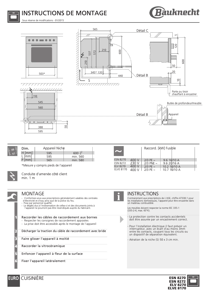 Image de la première page du manuel de l'appareil ESN 8270