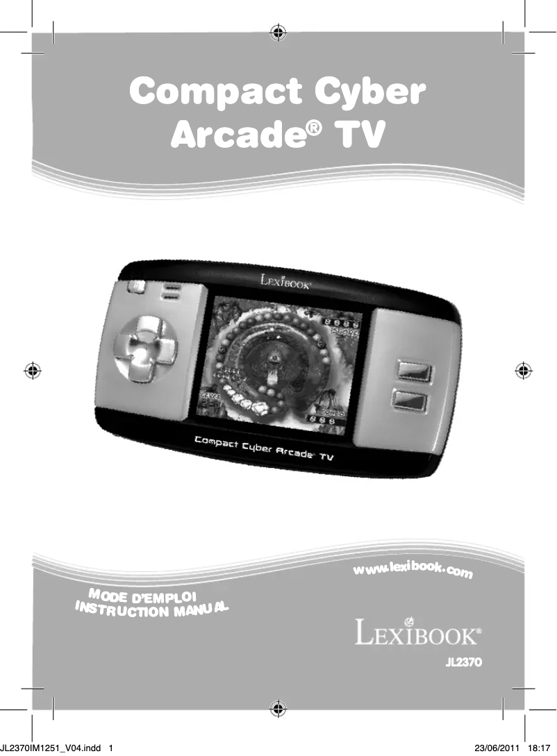 Page 1 de la notice Manuel utilisateur Lexibook Compact Cyber Arcade TV JL2370