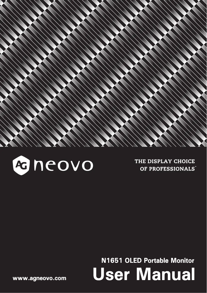 Page 1 de la notice Manuel utilisateur AG Neovo N1651