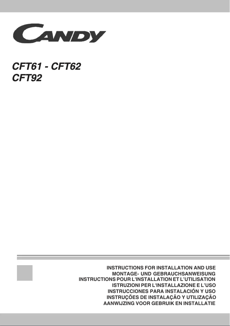 Image de la première page du manuel de l'appareil CFT 62 ix