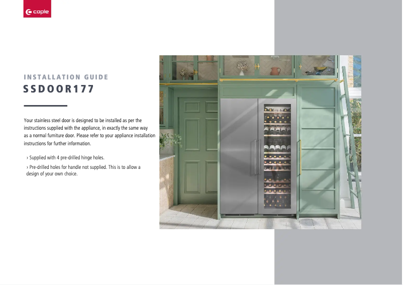 Page n°1 - Manuel utilisateur Caple SSDOOR177