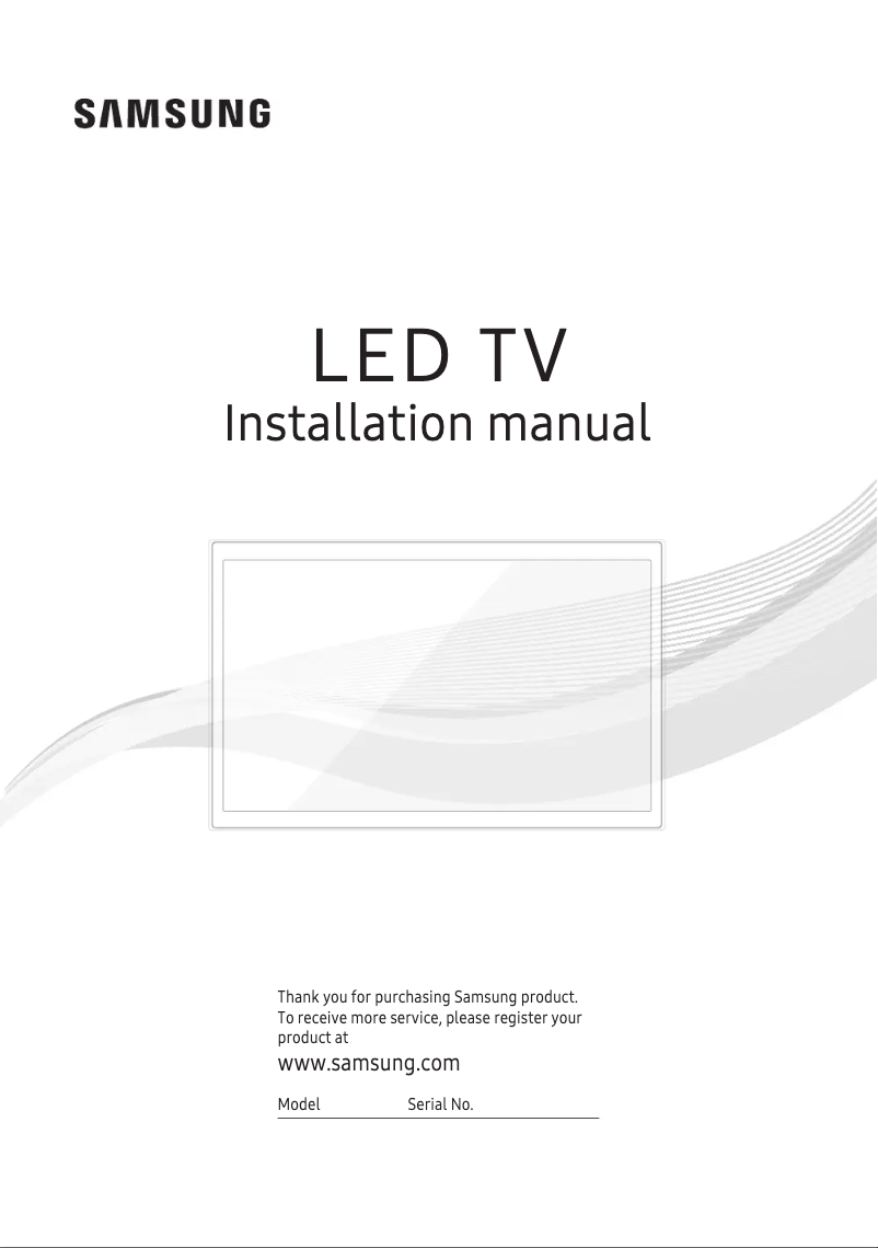 Page n°1 - Manuel utilisateur Samsung HG43NE593SF