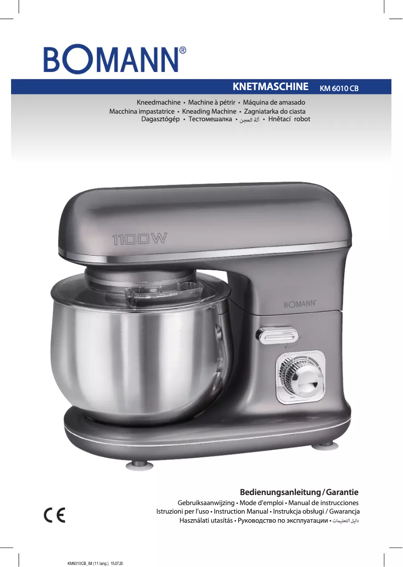 Page n°1 - Manuel utilisateur Bomann KM 6010 CB