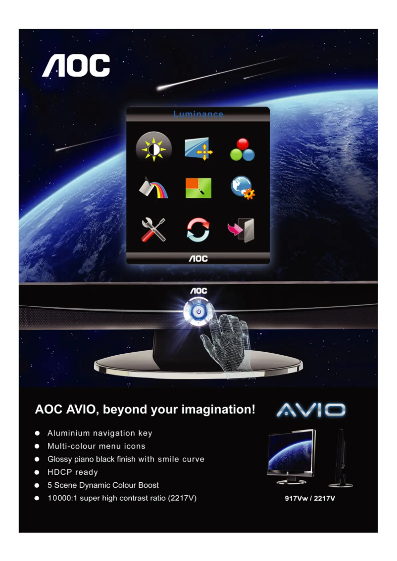 Page n°1 - Manuel utilisateur AOC 917VW