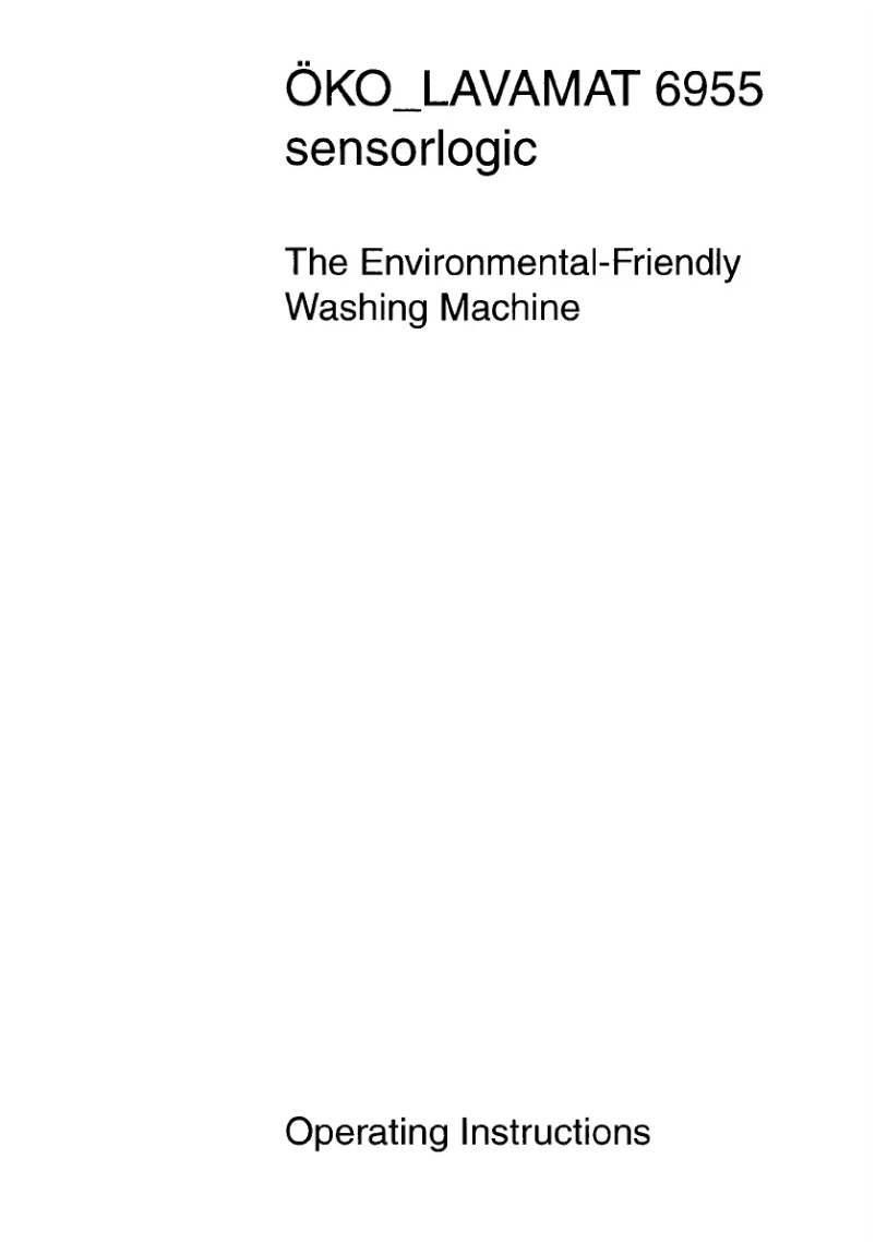 Image de la première page du manuel de l'appareil Lavamat 6955 w