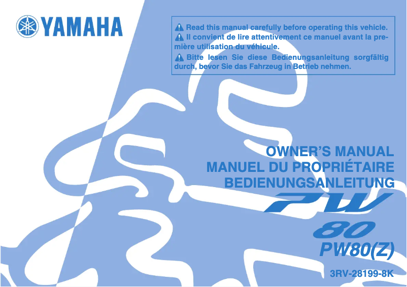 Page n°1 - Manuel utilisateur Yamaha PW80 (2009)