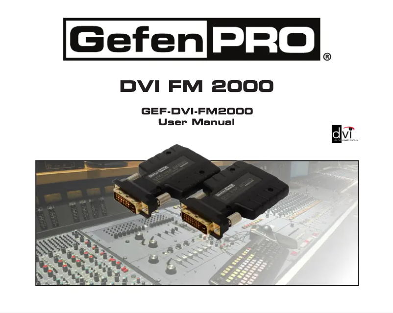Image de la première page du manuel de l'appareil GEF-DVI-FM2000