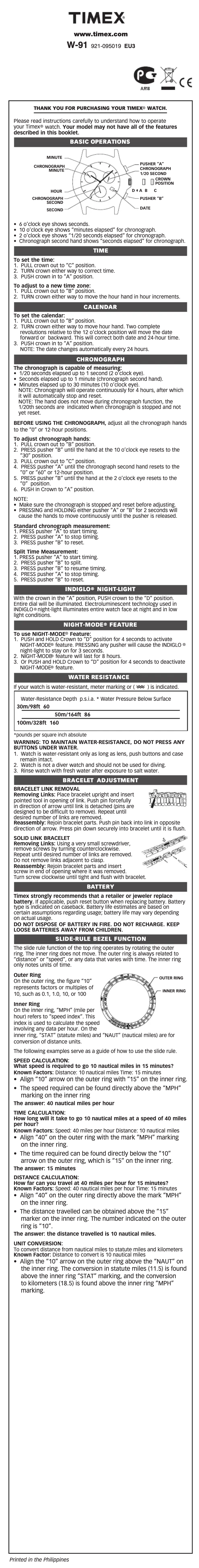 Página 1 del manual Manual de usuario Timex Originals Sport Chronograp T2N827