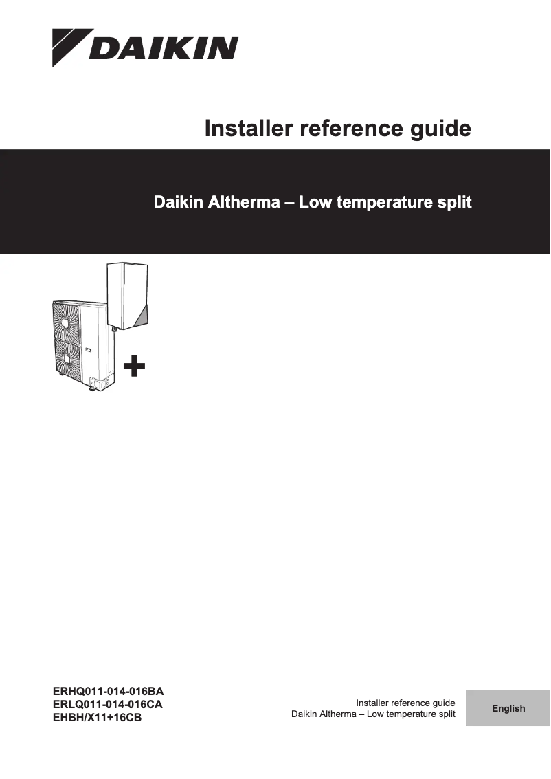 Page n°1 - Guide d'installation Daikin EHBX16CB9W