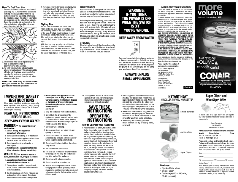 Image de la première page du manuel de l'appareil TS7X