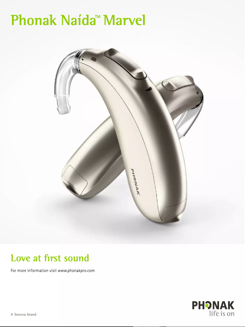 Image de la première page du manuel de l'appareil Naida Marvel