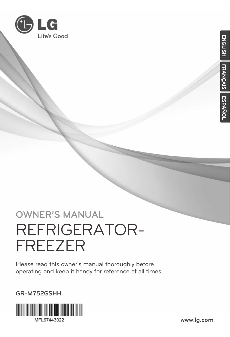 Page 1 de la notice Manuel utilisateur LG GR-M752GSHH