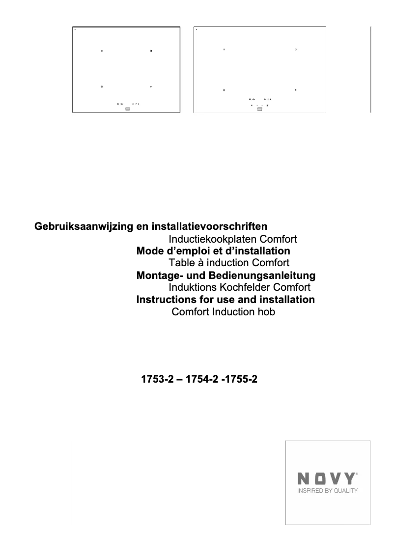 Page 1 de la notice Manuel utilisateur Novy Comfort 1754