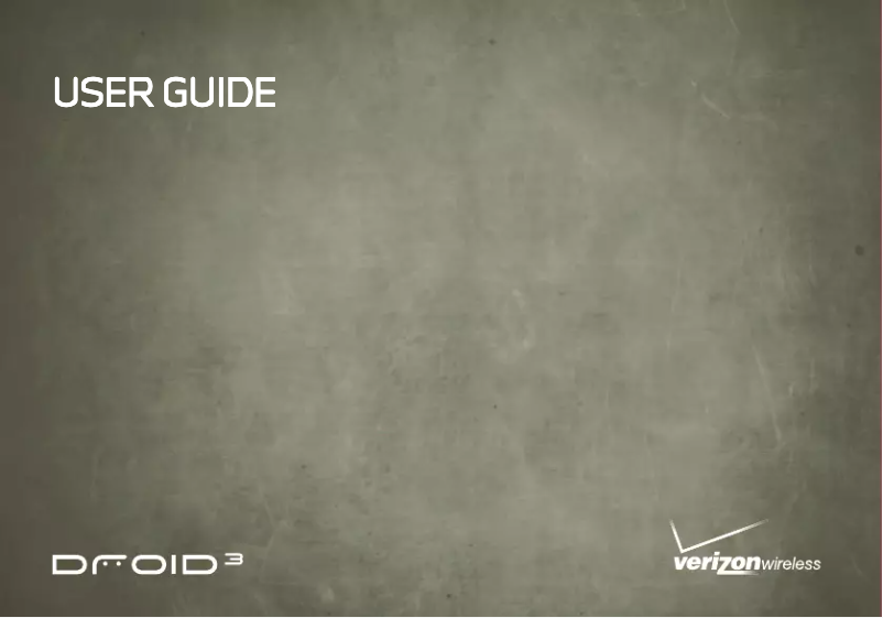 Page n°1 - Manuel utilisateur Motorola Droid 3 XT862