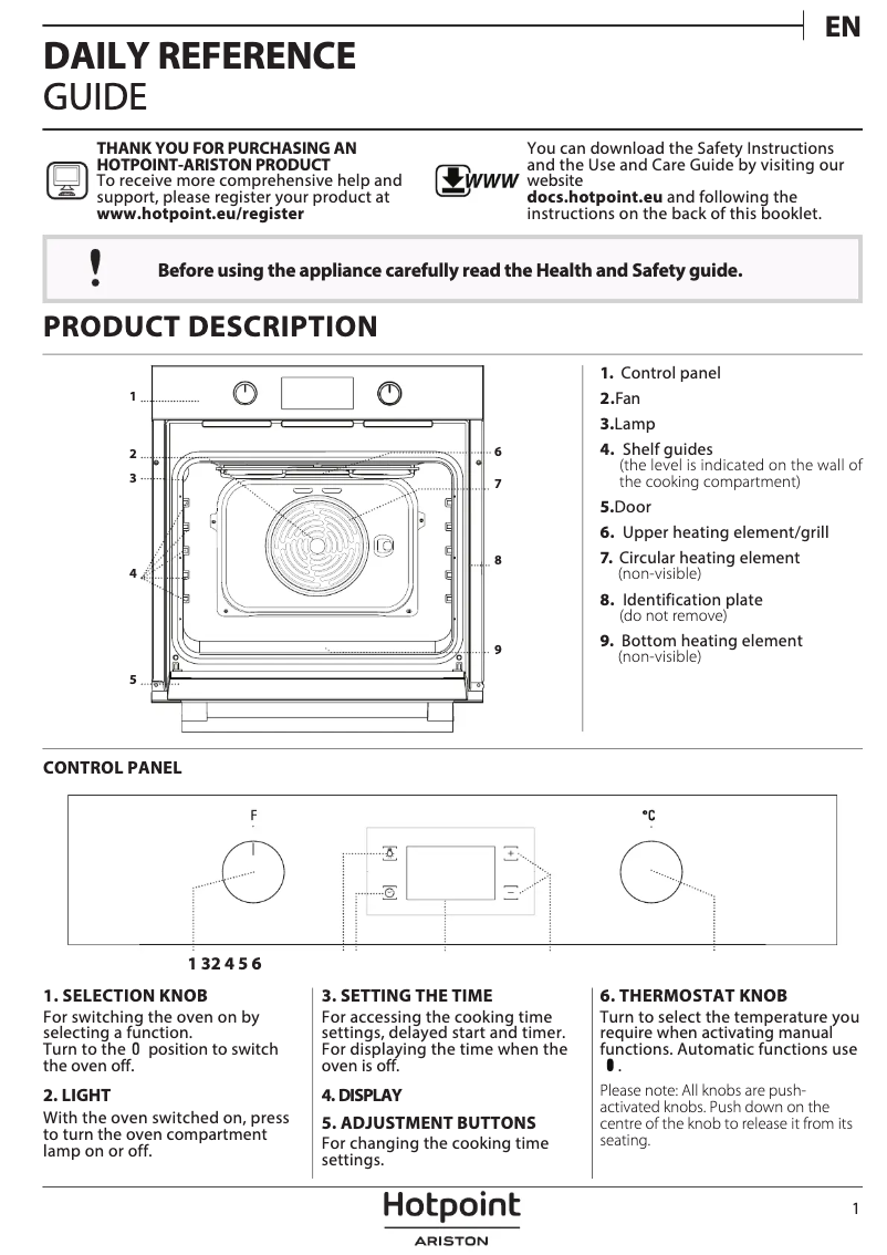 Image de la première page du manuel de l'appareil FA5 844 JH IX HA
