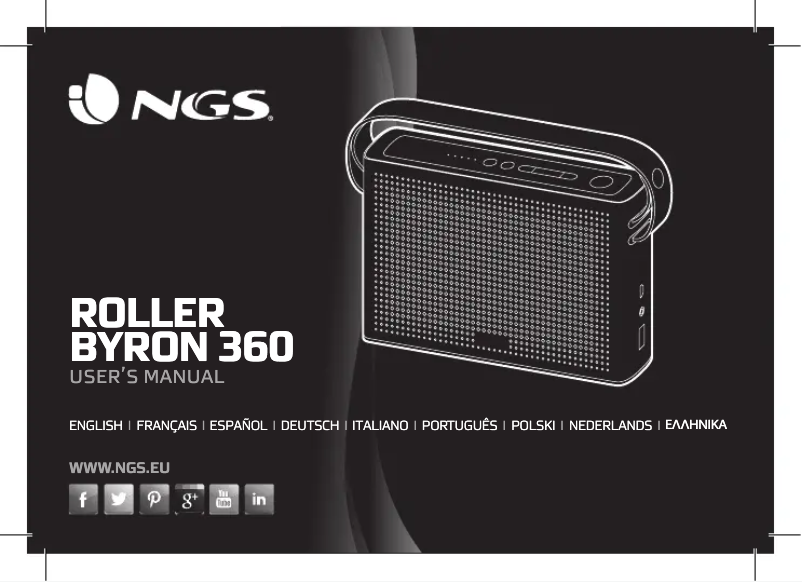 Page 1 de la notice Manuel utilisateur NGS Roller Byron 360