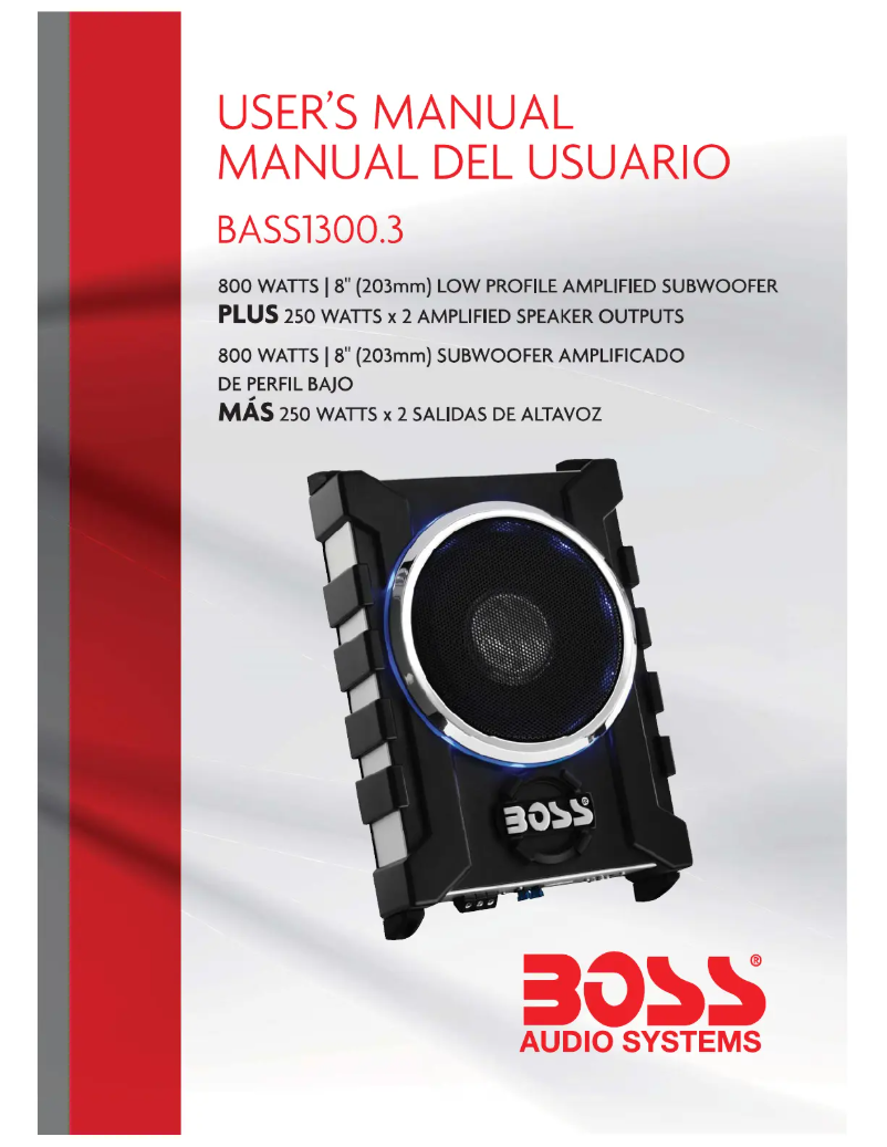 Page n°1 - Manuel utilisateur Boss BASS1300.3