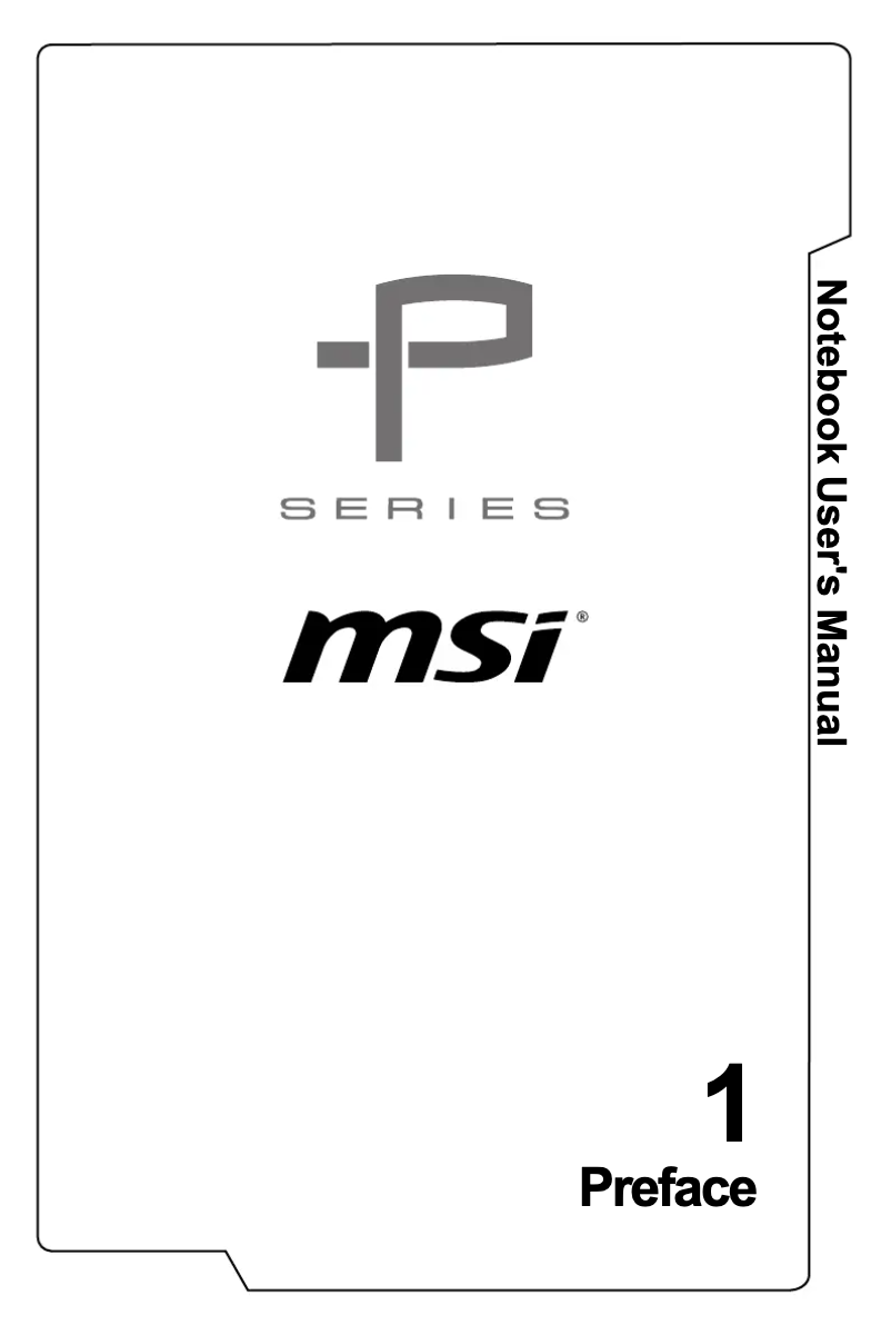 Page 1 de la notice Manuel utilisateur MSI Prestige PE60