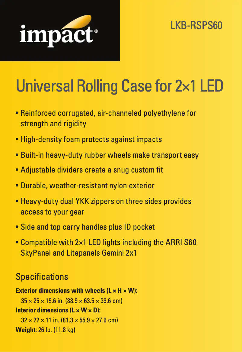 Page 1 de la notice Manuel utilisateur Impact LKB-RSPS60