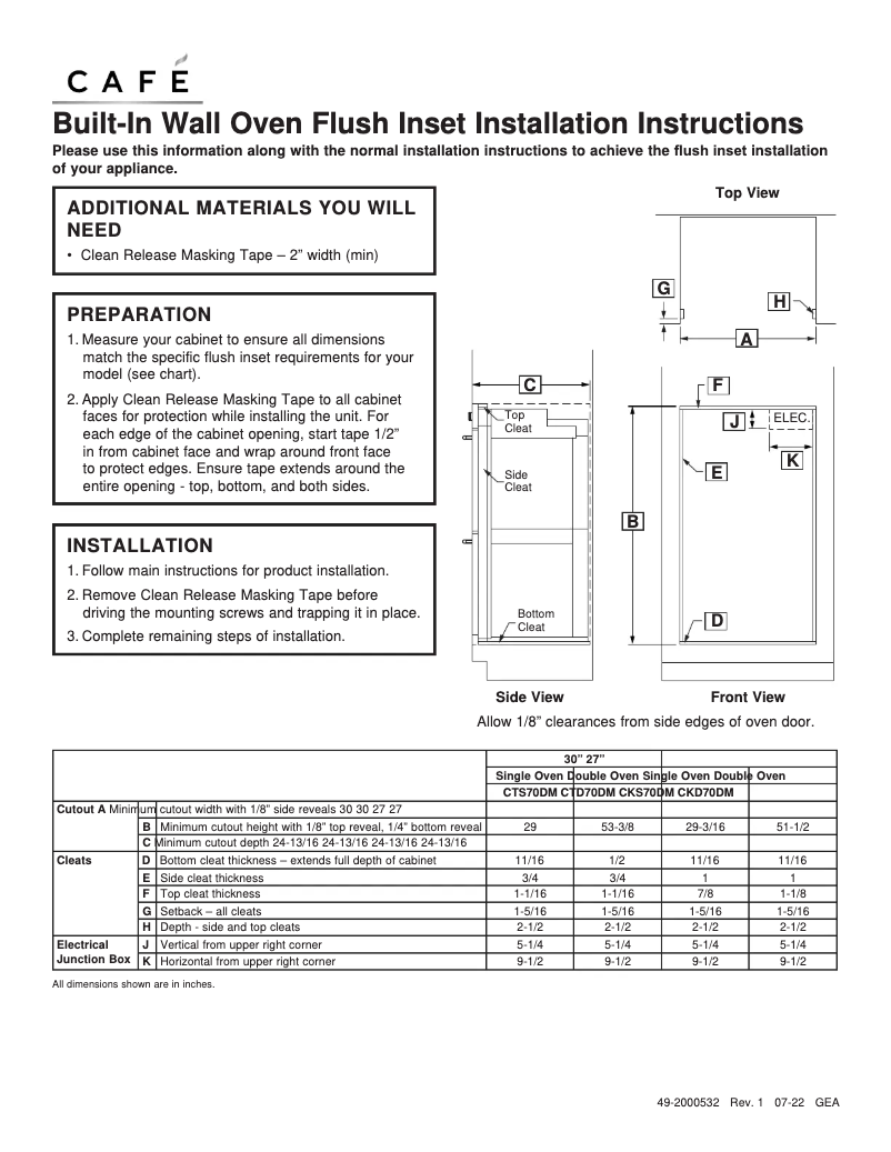 Page 1 de la notice Manuel utilisateur GE CTD70DM2NS5