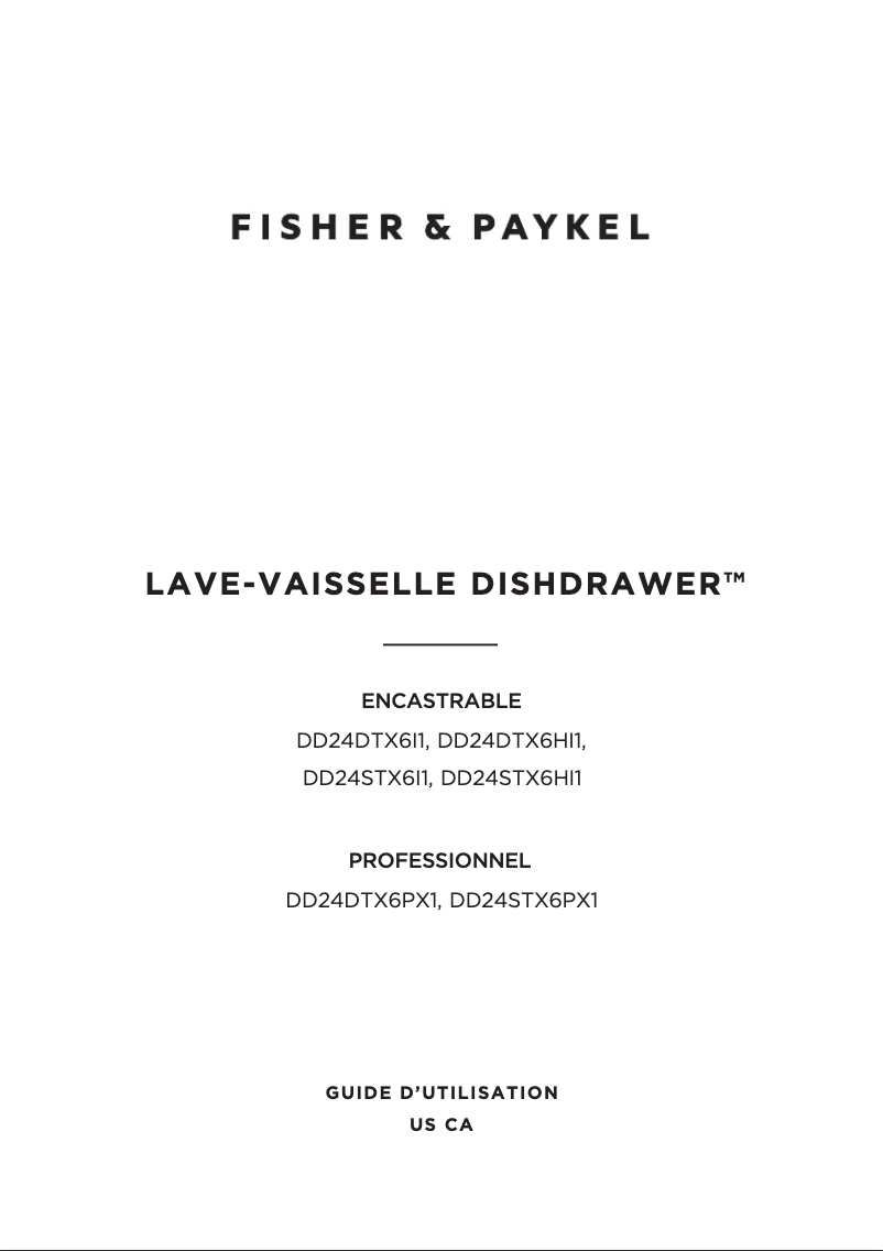 Page n°1 - Manuel utilisateur Fisher & Paykel DD24STX6PX1