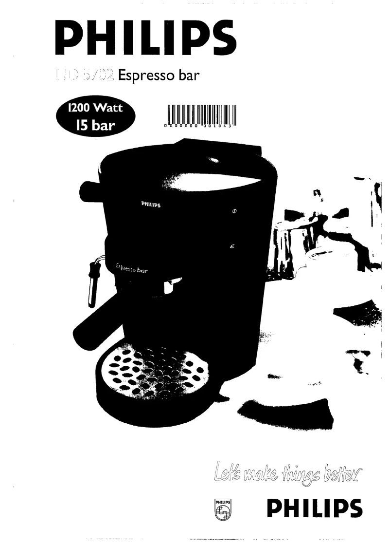 Página 1 del manual Manual de usuario Philips Espressobar HD5702
