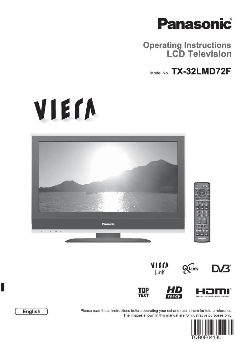 Page 1 de la notice Manuel utilisateur Panasonic Viera TX-32LMD72F