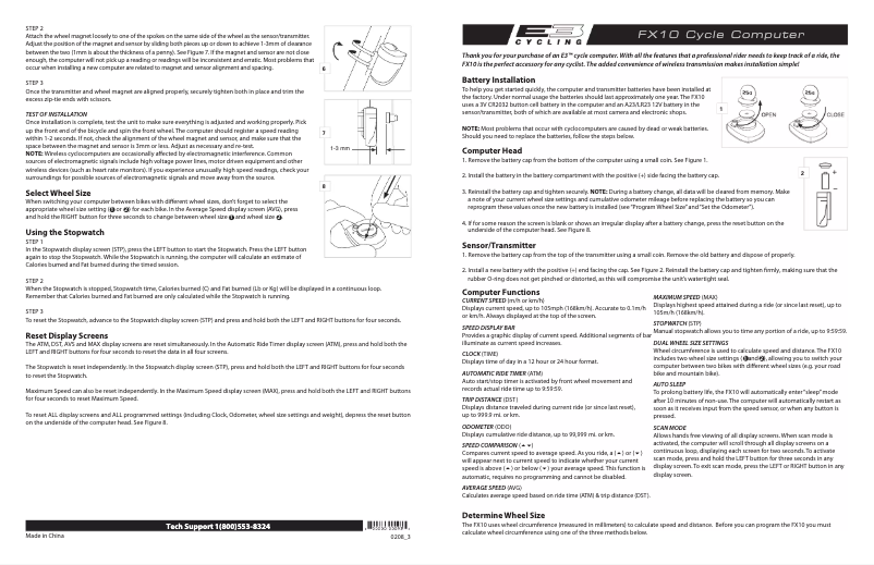 Image de la première page du manuel de l'appareil FX10