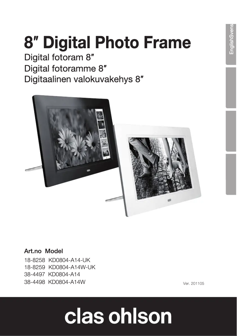 Page 1 de la notice Manuel utilisateur Clas Ohlson KD0804-A14